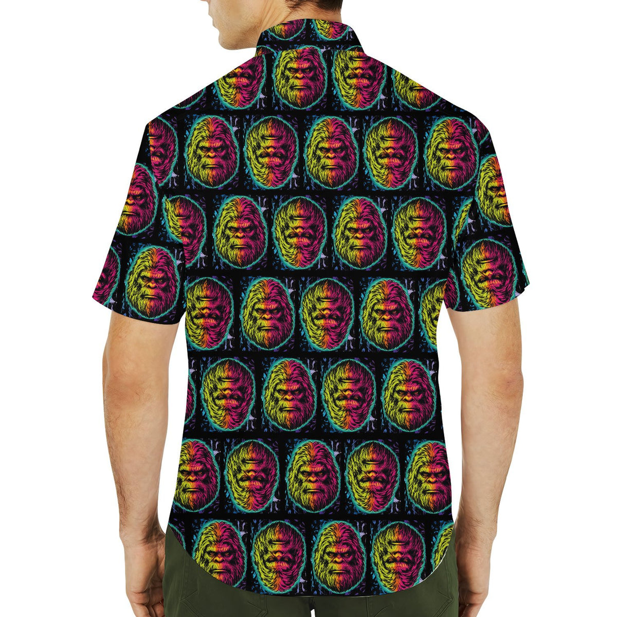 Second lifestyle view showcasing the matching family hawaiian shirt design