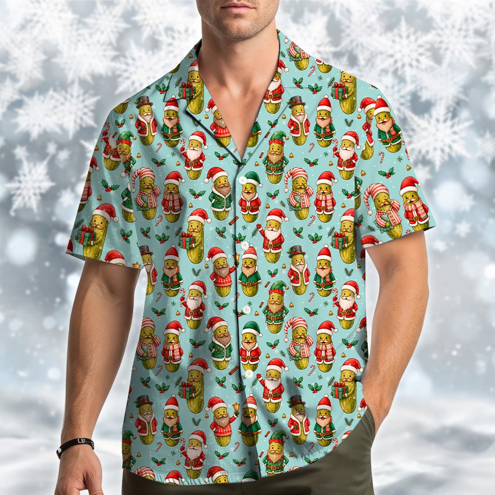 Second lifestyle view of the matching family hawaiian shirt