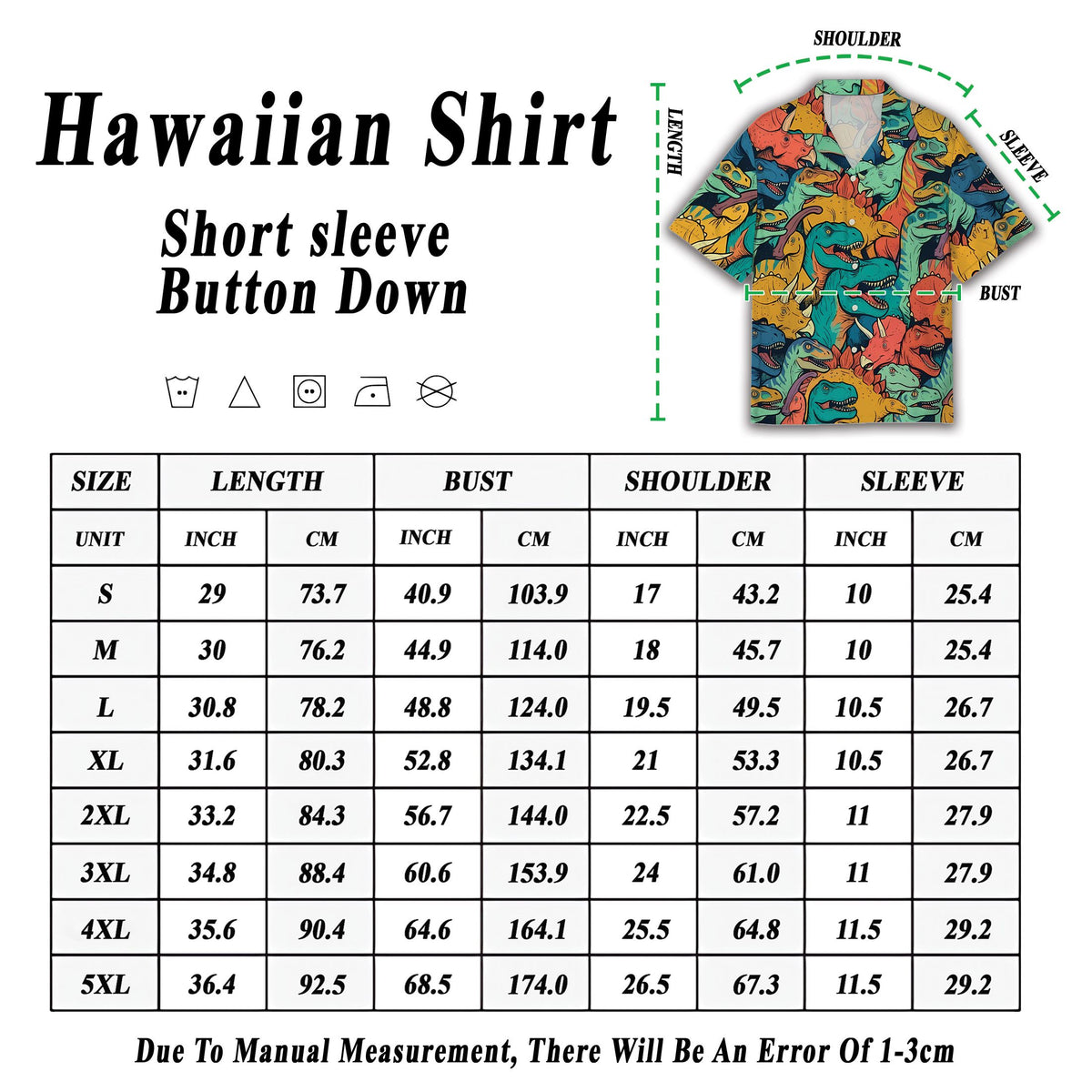 Additional view of the teal dinosaurs hawaiian shirt