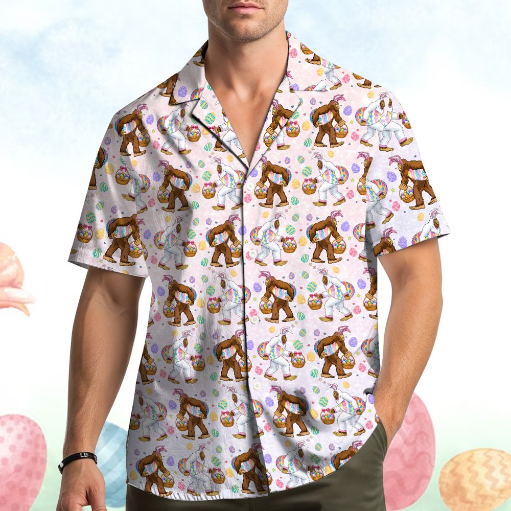 Second lifestyle image showing the matching family hawaiian shirt in a casual setting