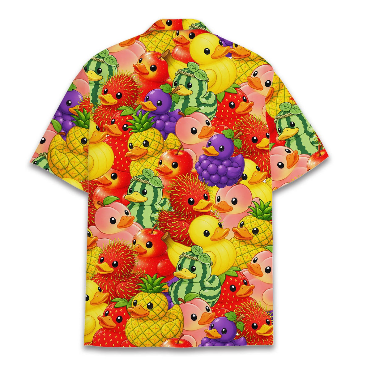 Third lifestyle view of the colorful summer shirt