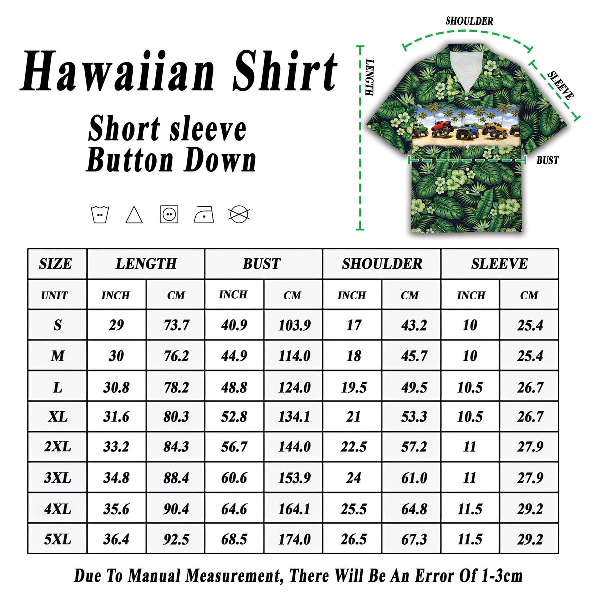 Alternative view of the tropical hawaiian shirt for adults