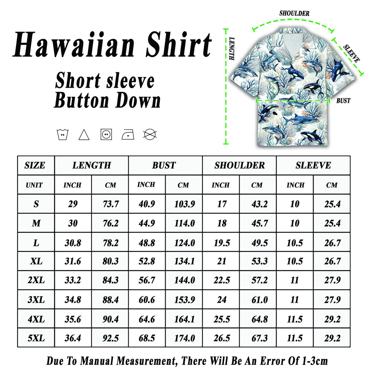 Additional view of the matching family ocean life hawaiian shirt