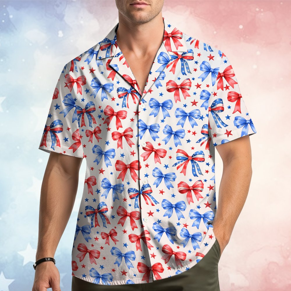 Second lifestyle view of the holiday hawaiian shirt