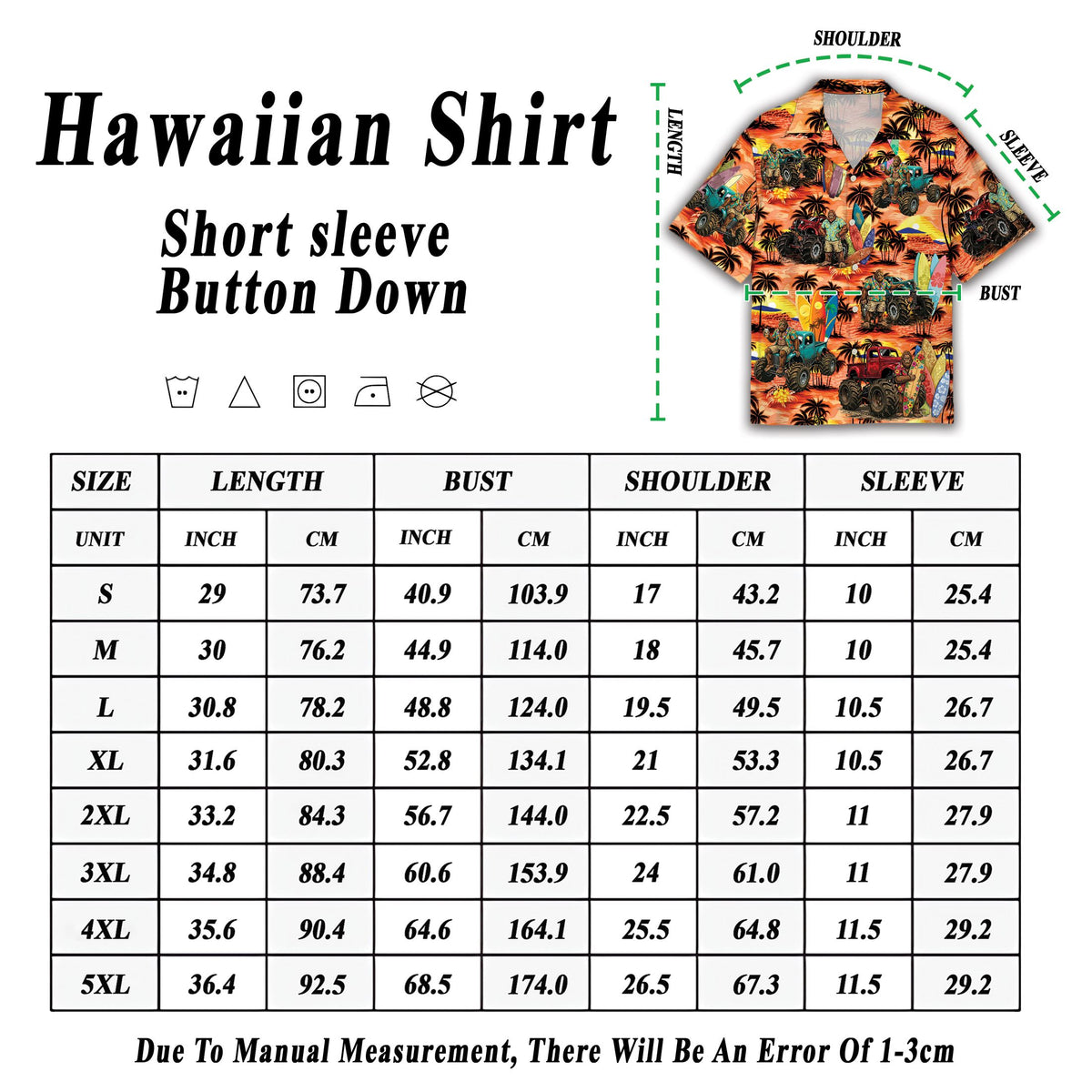 Final view of the hawaiian shirt fabric and pattern