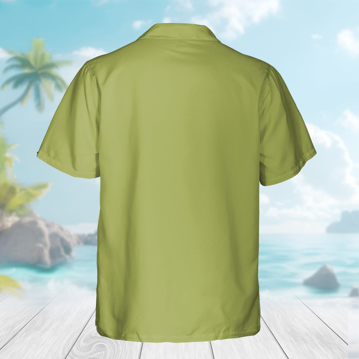 Alternative back view of the western mermaid shirt