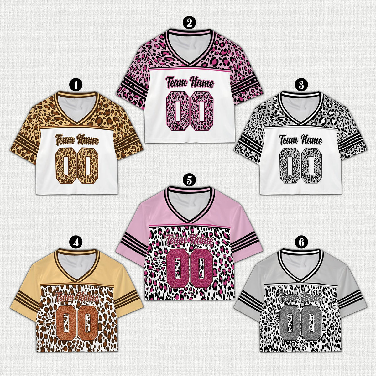 Multicolor version of the animal print custom baseball jersey
