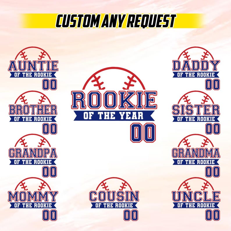 Rookie of the Year matching family titles: Auntie, Daddy, Brother, Sister, Grandpa, Grandma, Mommy, Cousin, Uncle