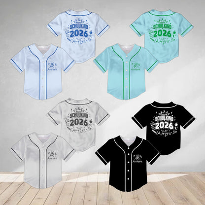 Multicolor school kids jersey displaying the front graphic design