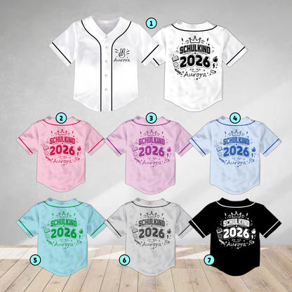 Additional view of the multicolor custom kids jersey for school