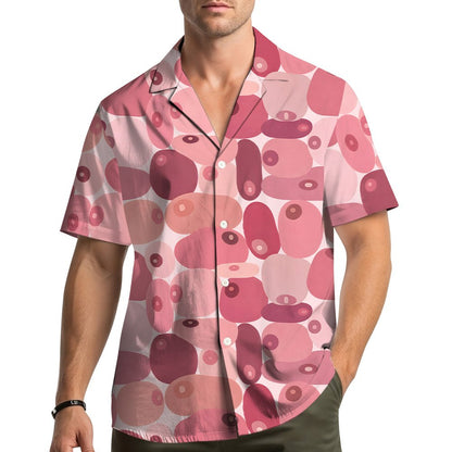 Another lifestyle view of the abstract hawaiian shirt