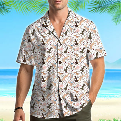 Lifestyle view two of adult humor hawaiian shirt