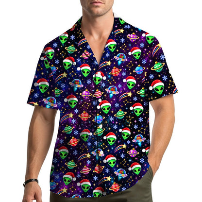 Second lifestyle view showcasing the matching family hawaiian shirt being worn