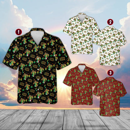 Matching family hawaiian shirts alien cinco de mayo in multicolor, view