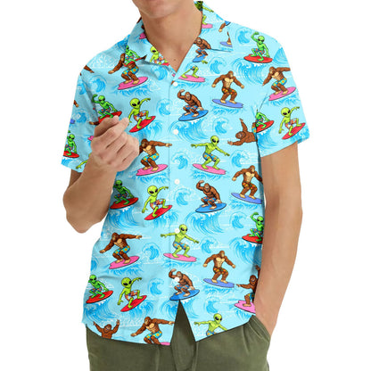 Alternative lifestyle view of matching family hawaiian shirts