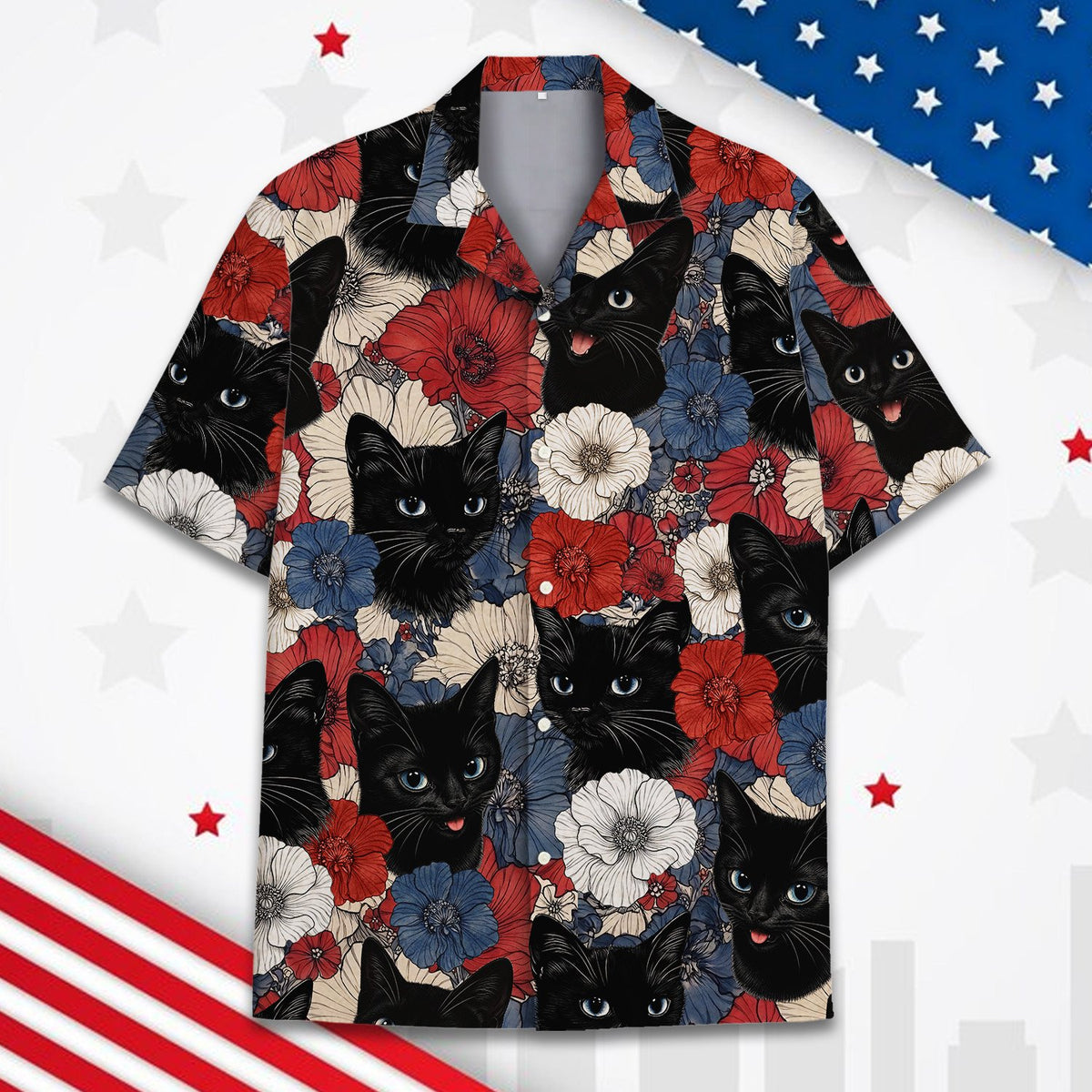 Alternative front perspective of the matching family hawaiian shirt