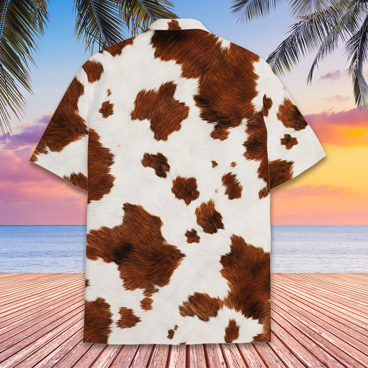 Second back view showing the all-over animal print design