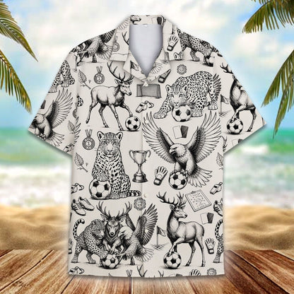 Detail front shot of the family matching hawaiian shirts design