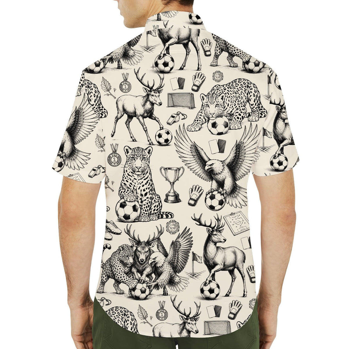 Second lifestyle view showing the matching family hawaiian shirts