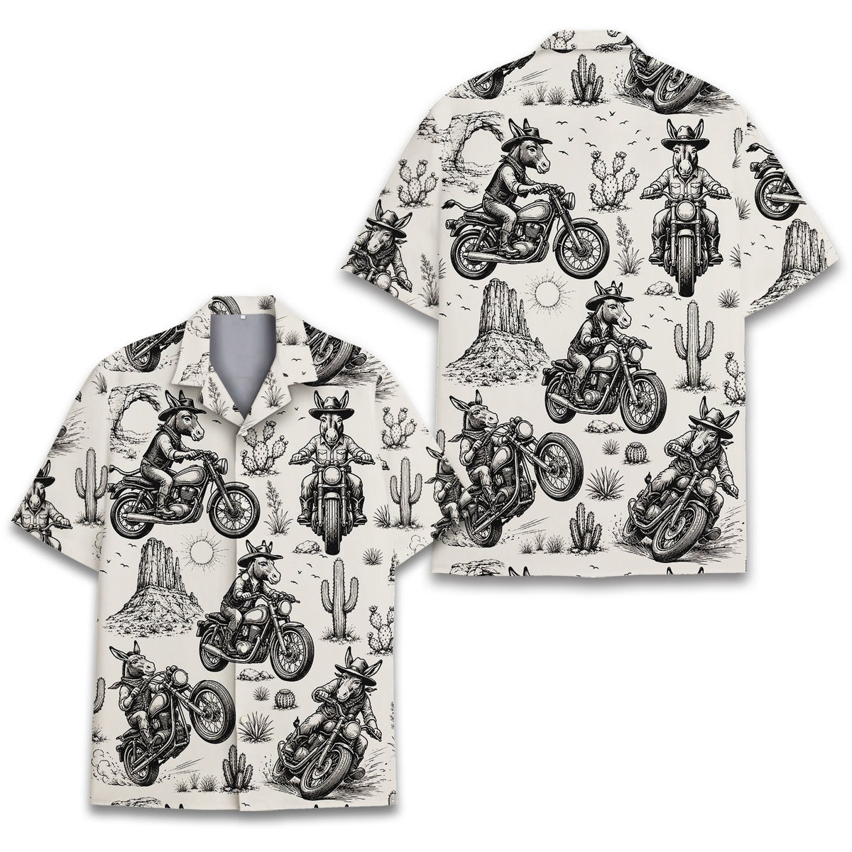Detailed front view of the black family Hawaiian shirt