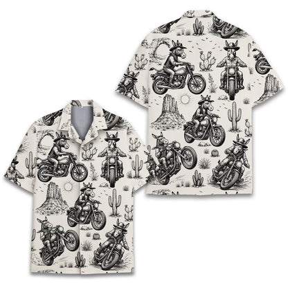 Detailed front view of the black family Hawaiian shirt