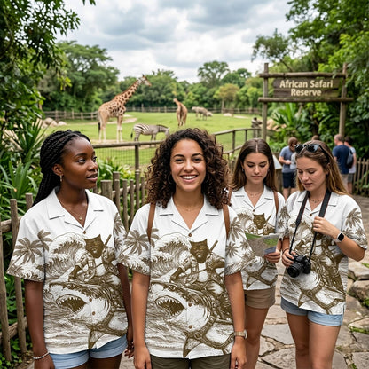 Second lifestyle view of the animals hawaiian shirt