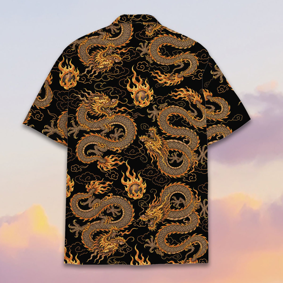 Secondary back view of matching family hawaiian shirt