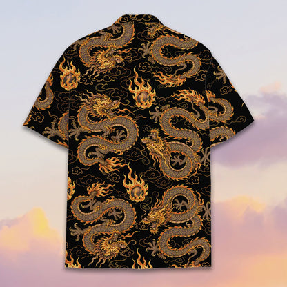 Secondary back view of matching family hawaiian shirt