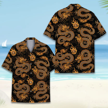 Third front view of matching family hawaiian shirt
