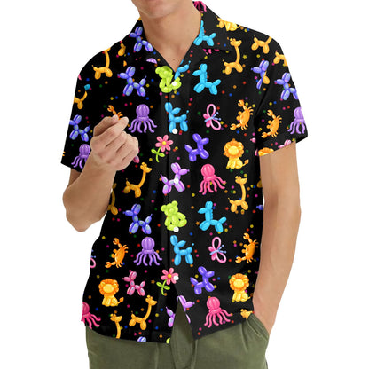 Lifestyle view of the matching family hawaiian shirts in a casual setting