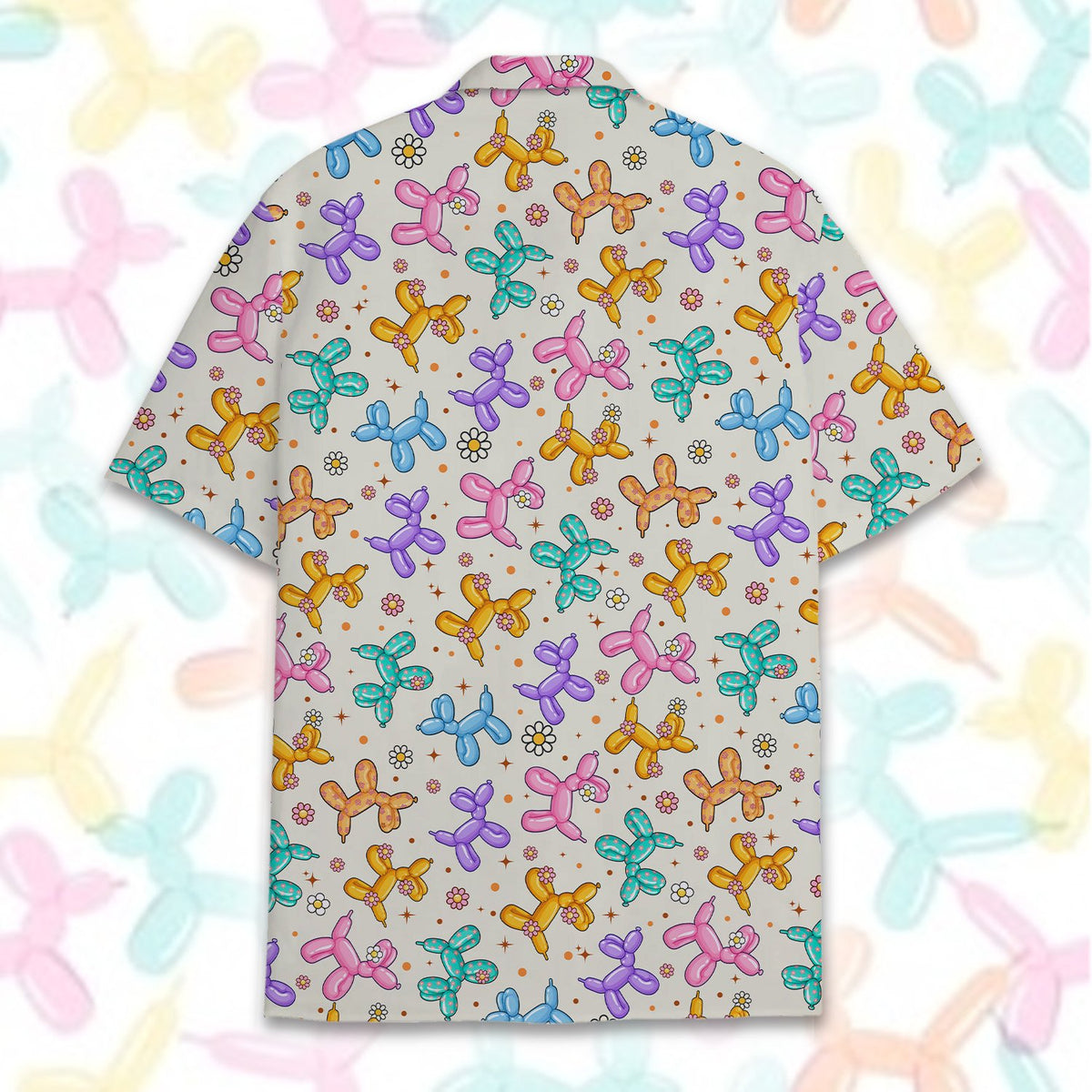 Additional back view of the matching family hawaiian shirt