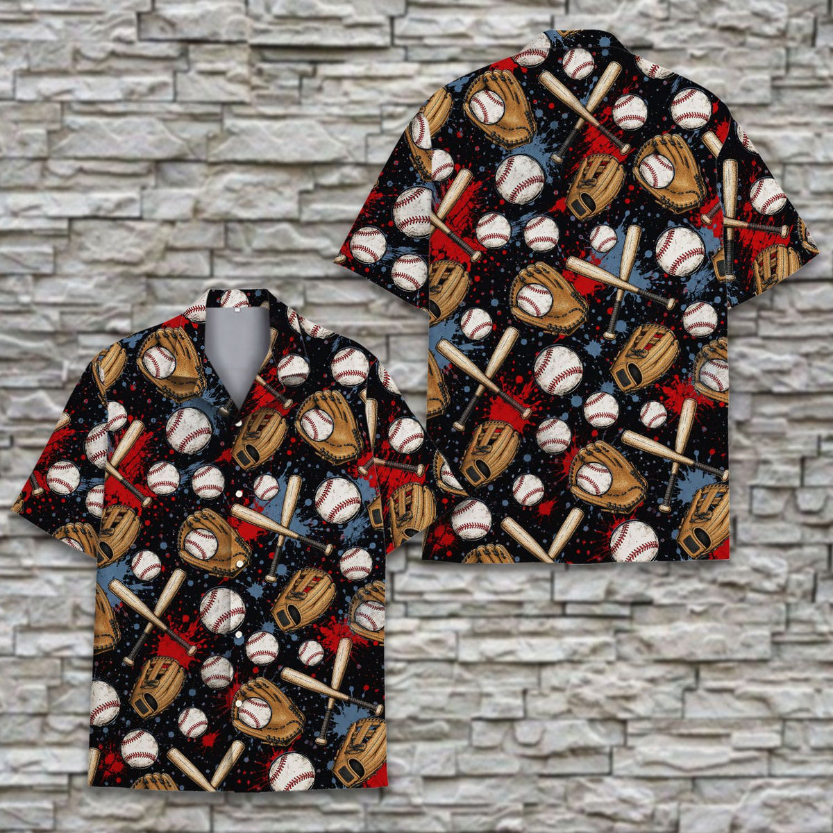 Additional front view showing the button-down style and collar
