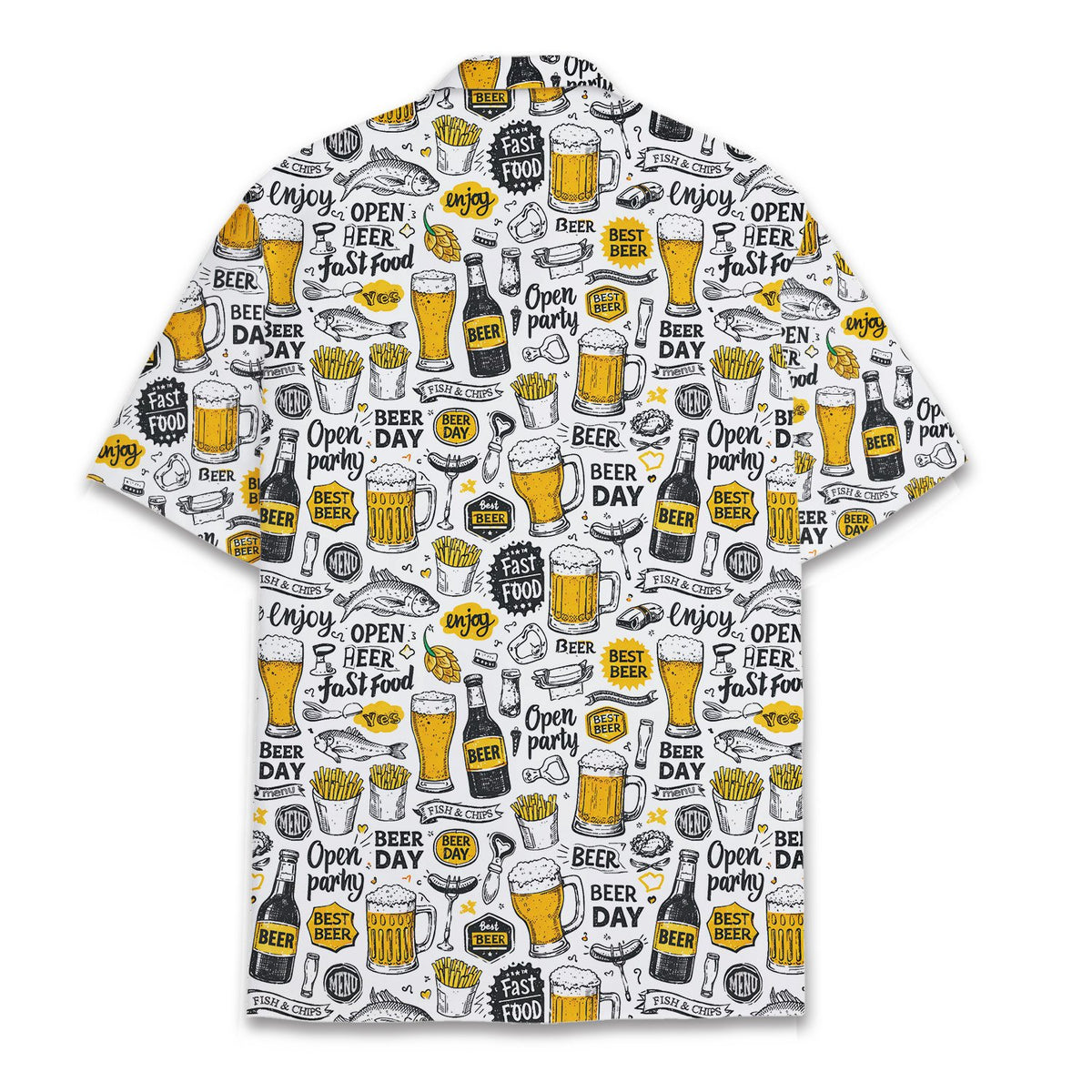 Back view of the matching hawaiian shirts family design