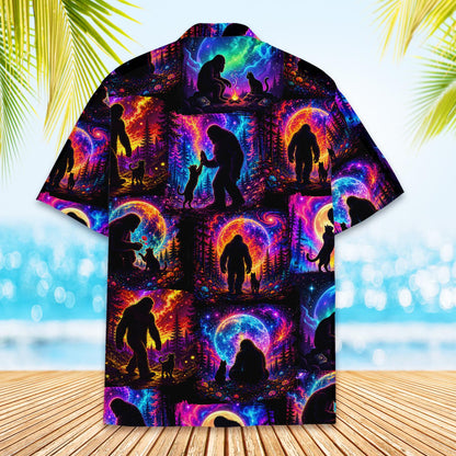 Alternative back flat lay view of the family hawaiian shirt