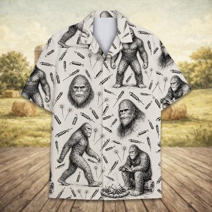 Additional front view of the bigfoot Fourth of July shirt