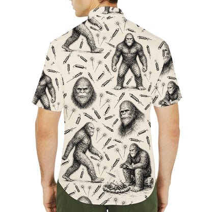 Bigfoot hawaiian shirt, lifestyle view