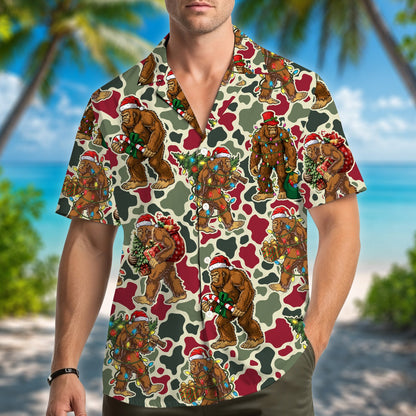 Additional front detail of matching family hawaiian shirt