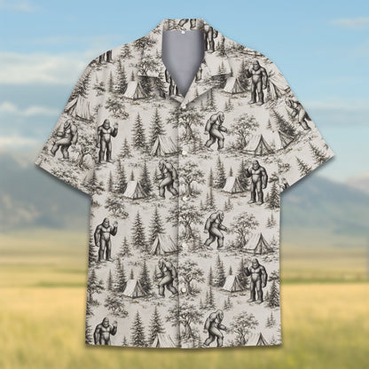 Another front view of the bigfoot hawaiian shirt