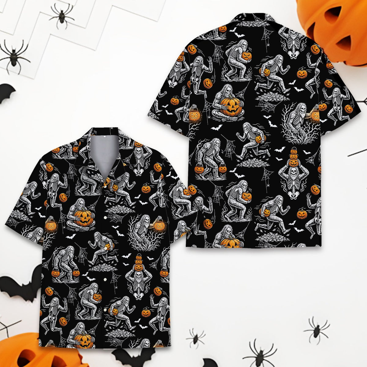 Detailed front view of the matching family hawaiian shirt