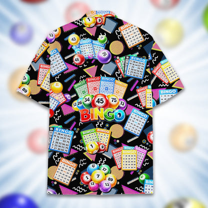 Second back view of the abstract bingo shirt