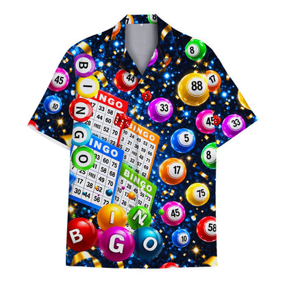 Another front view of the matching family hawaiian shirt