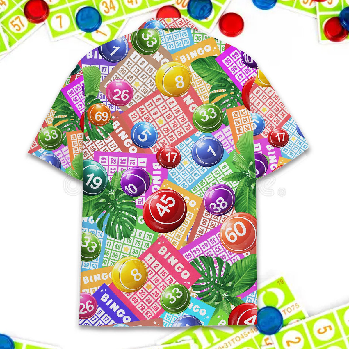 Collar detail on matching family hawaiian shirt