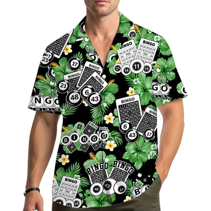Second lifestyle view of the matching family hawaiian shirts