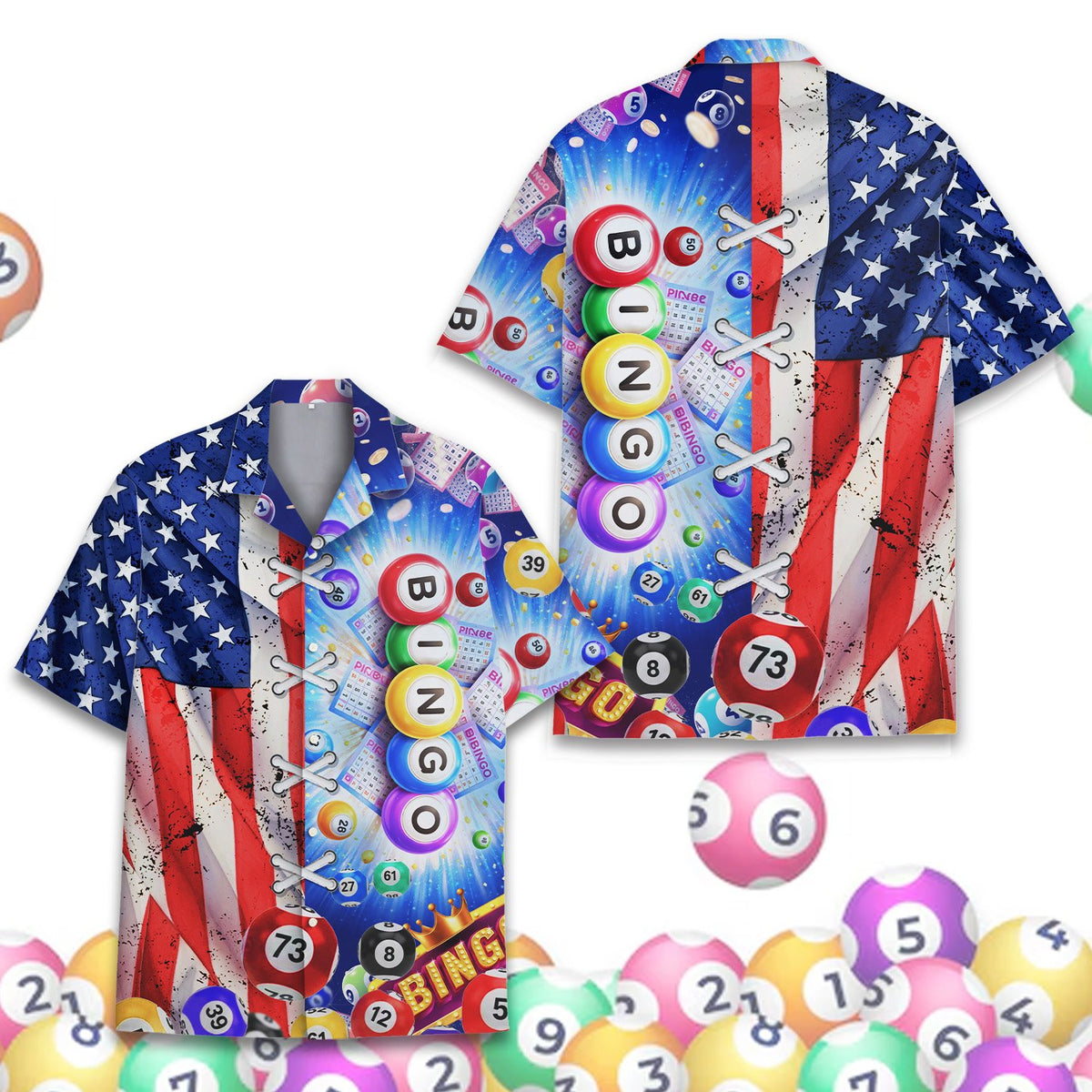 Detailed view highlighting the faux lacing and bingo cards pattern