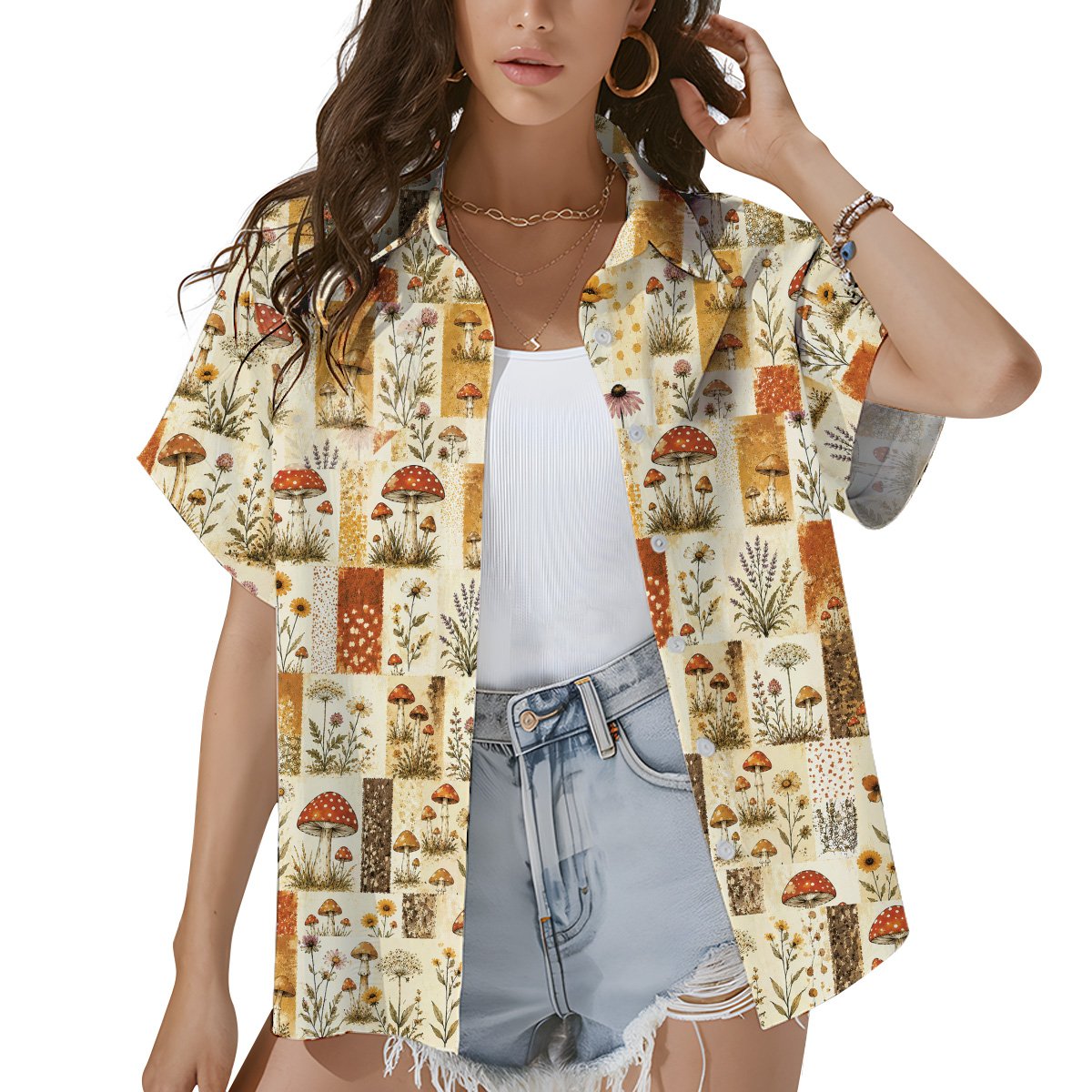 Lifestyle view 4 featuring earthy tones and floral design