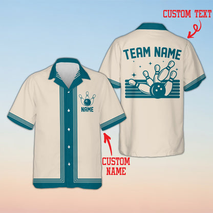 Front angle view of the retro matching family hawaiian shirt