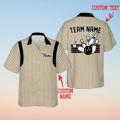 Beige matching family hawaiian shirt, front view