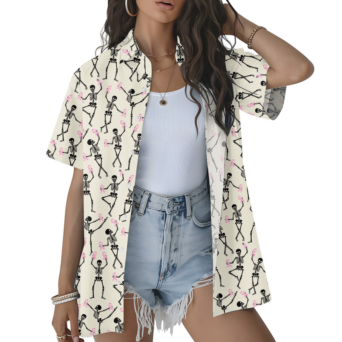 Casual lifestyle image featuring the off-white hawaiian shirt