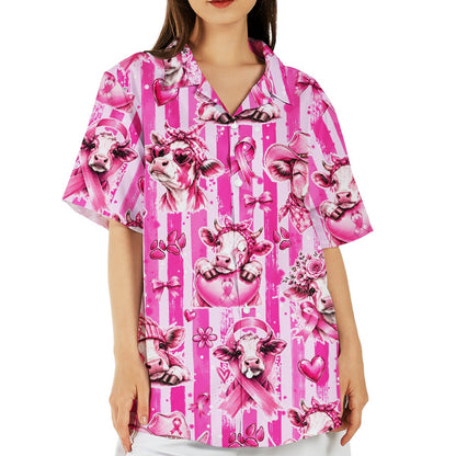Lifestyle view of a person wearing the matching family hawaiian shirt