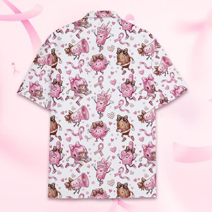 Alternate back view showing football characters and pink ribbons